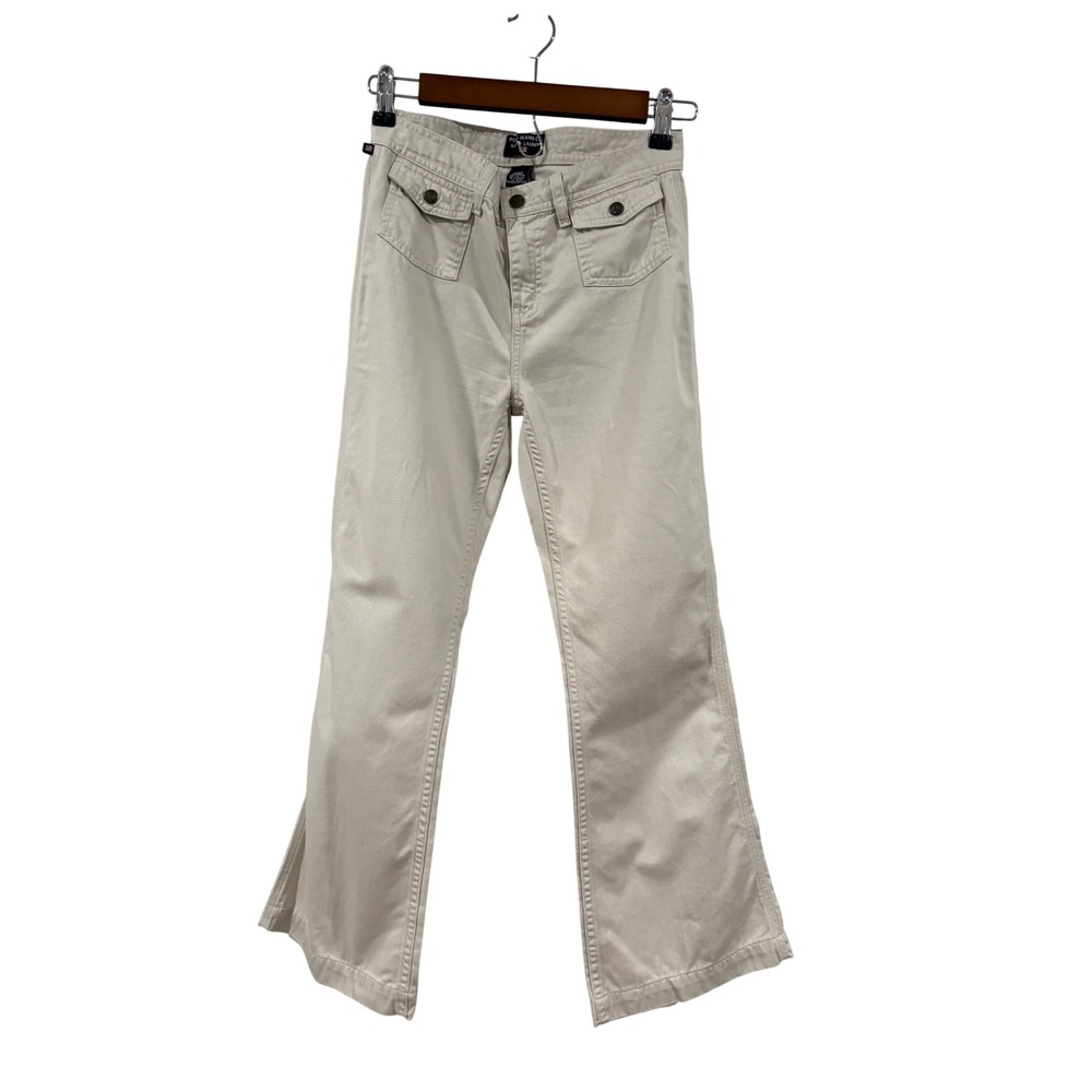 Vintage 90s Polo Jeans Co Ralph Lauren Pants 16S Beige Chino Utility Flare Y2K